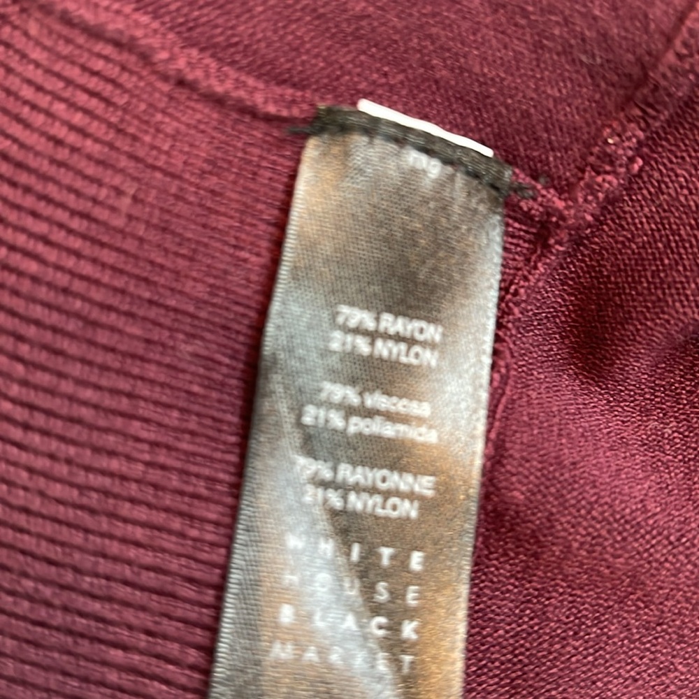 WHBM CABERNET WATERFALL CARDIGAN - Picture 10 of 10